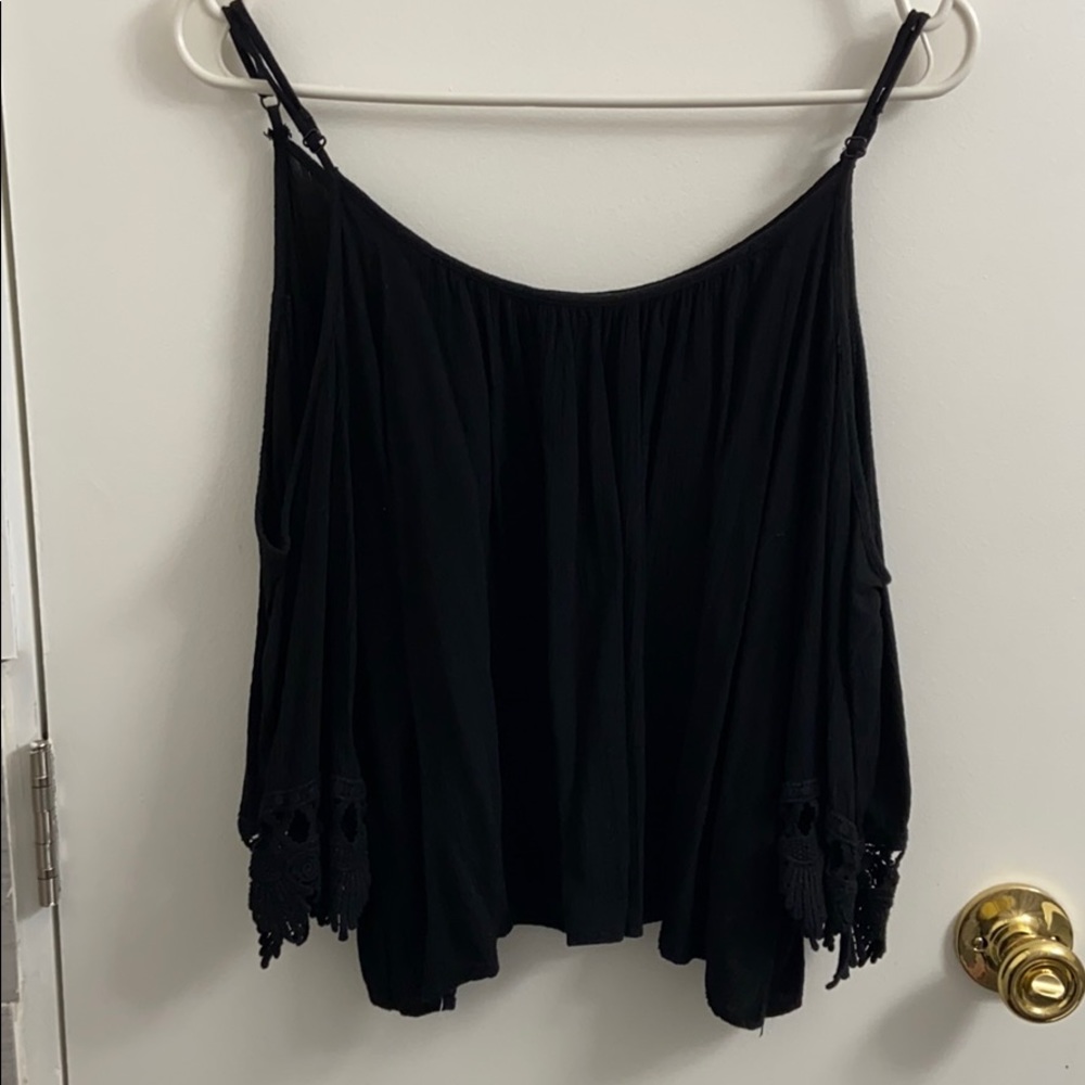 AMBIANCE cropped shoulder blouse